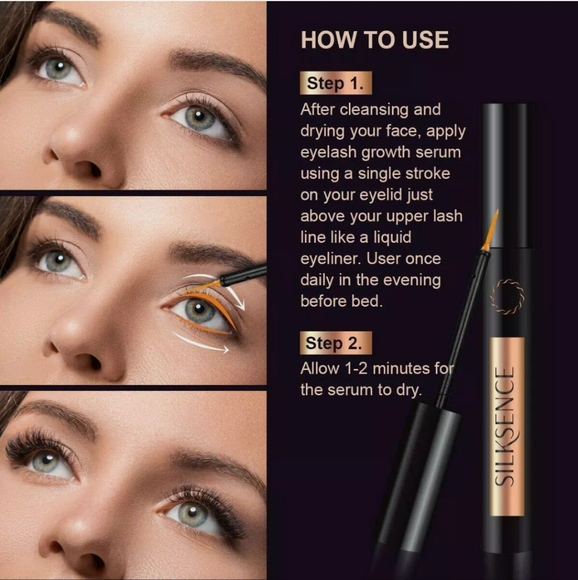 Silksence Eyelash Growth Serum for Lash and Brow Irritation Free Formula (5ML) - Picture 3 of 10